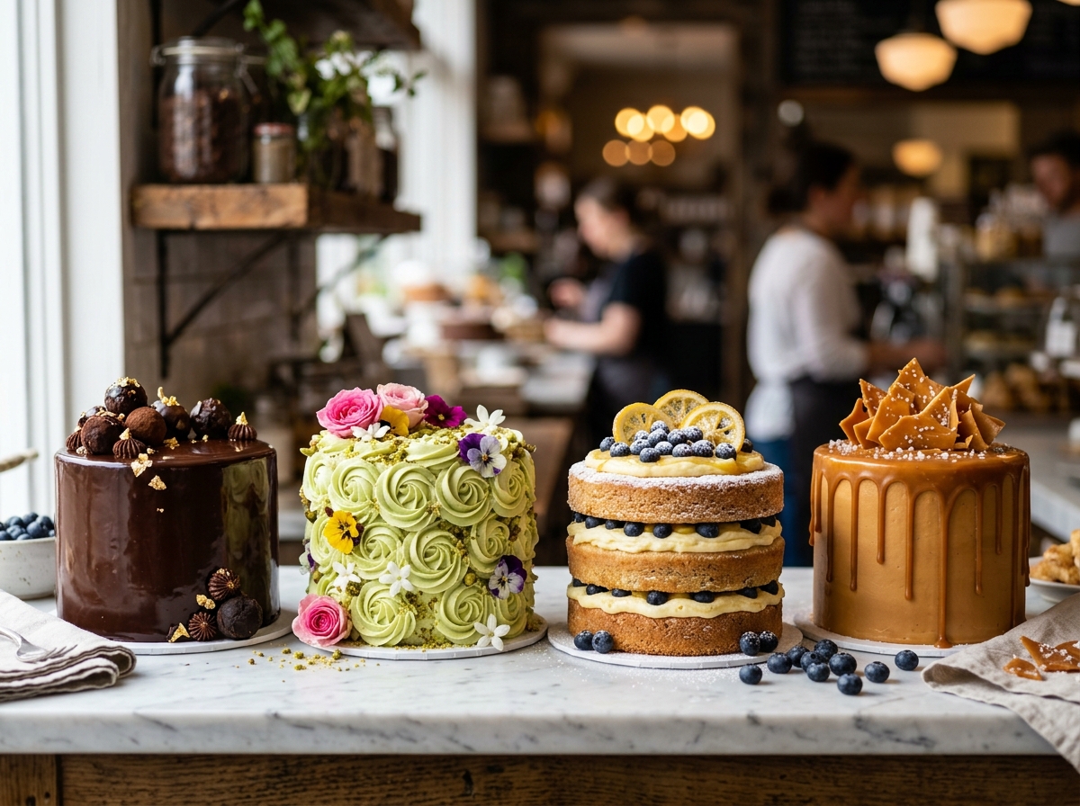 Belleza artisan cakes display